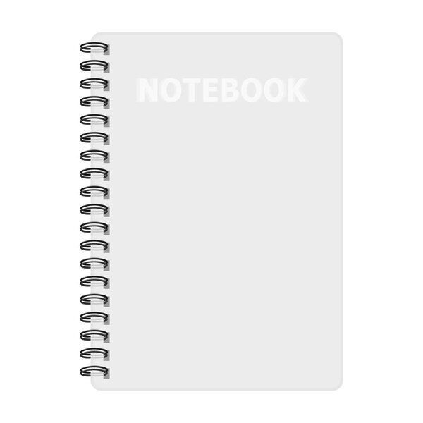 Notebook mockup, with place for image, text or other details. Vector illustration