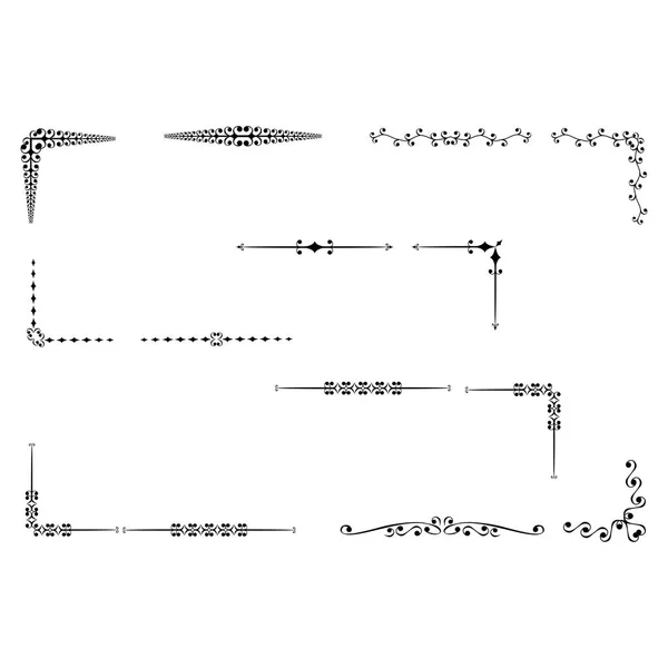 Dekorative Elementer Side Dekoration Vektorsæt – Stock-vektor