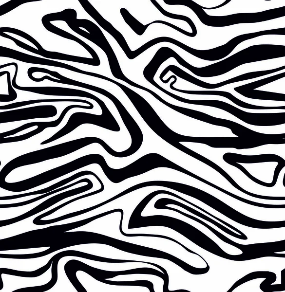 Zebra csíkok minta. Zebra nyomtatás, állati bőr, tigris csíkok, absztrakt mintázat, vonal háttér, szövet. Csodálatos kézzel rajzolt illusztráció. Poszter, banner. Fekete-fehér grafika monokróm — Stock Fotó