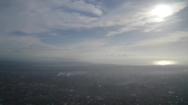 Bali Île Panorama Dans Brouillard — Video