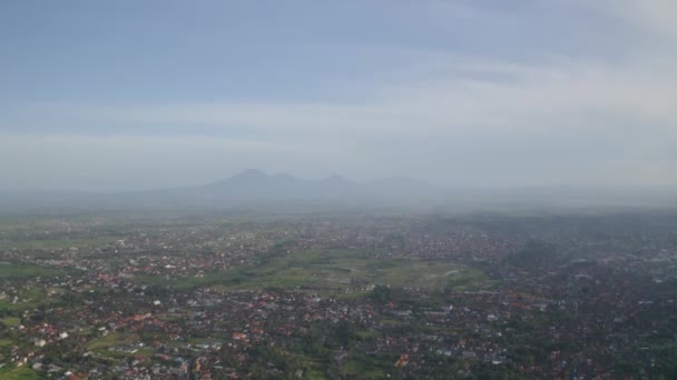 Bali Inselpanorama Nebel — Stockvideo