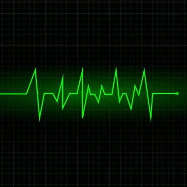 Kalp hızı kardiyogram yeşil ve siyah kullanır 