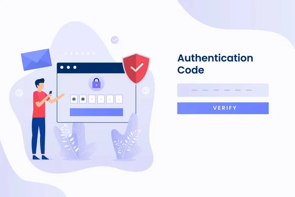 Step Verification Illustration Flat Design Ilustrace Pro Webové Stránky Přistávací — Stockový vektor