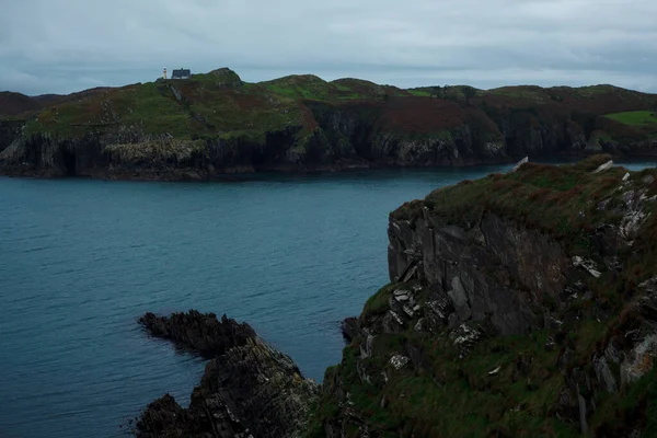 Ακτογραμμή Ατλαντικού Ωκεανού Βράχια Μια Ακτή Στην Ιρλανδία Τονισμένο — Φωτογραφία Αρχείου