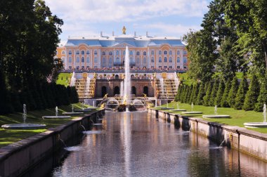 Rusya, St. Petersburg, Peterhof Temmuz 2014, Çeşmeli Saray