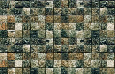 koyu kolo doğal taş kare elemanları dokulu mozaik