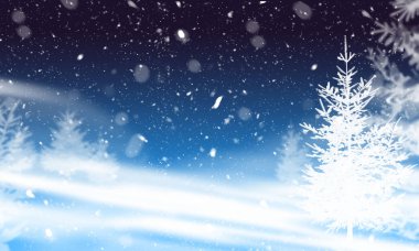 Karlı arkaplan için güzel bir illüstrasyon şablonu