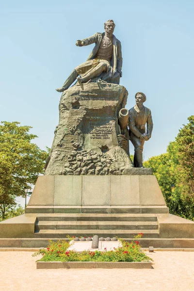 Monumento Está Instalado Lugar Muerte Del Almirante Las Palabras Kornílov — Foto de Stock