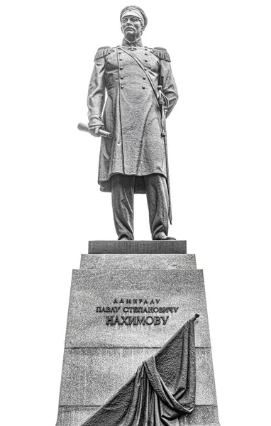 Fragmento Del Monumento Almirante Pavel Stepanovich Nakhimov Ciudad Sebastopol Aislado — Foto de Stock