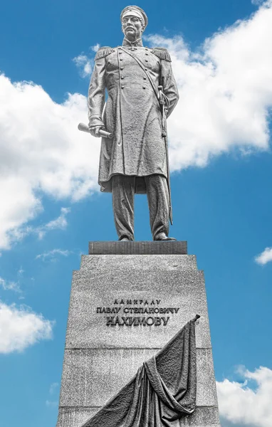 Fragment Monumentet Över Amiral Pavel Stepanovitj Nakhimov Staden Sevastopol — Stockfoto