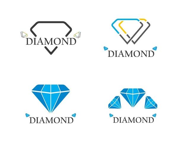 Logo del diamante vector icono — Vector de stock