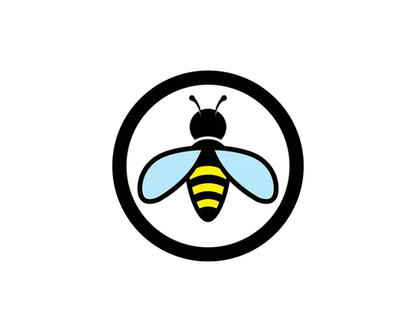 Miel Bee Logo Plantilla vector icono ilustración — Archivo Imágenes Vectoriales