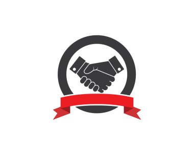 el sıkışma logo vektör ikonu iş 