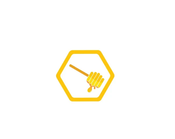 Bal Arı Logo Şablon vektör simgesi illüstrasyon — Stok Vektör