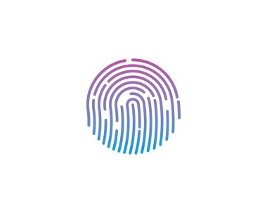 parmak izi illüstrasyon vektör şablonu
