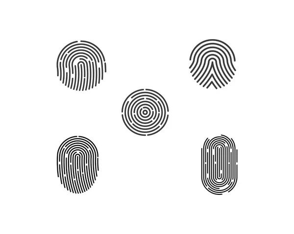 Vektorvorlage zur Abbildung von Fingerabdrücken — Stockvektor