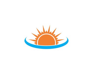 Güneş ılustration Logo vektör simge