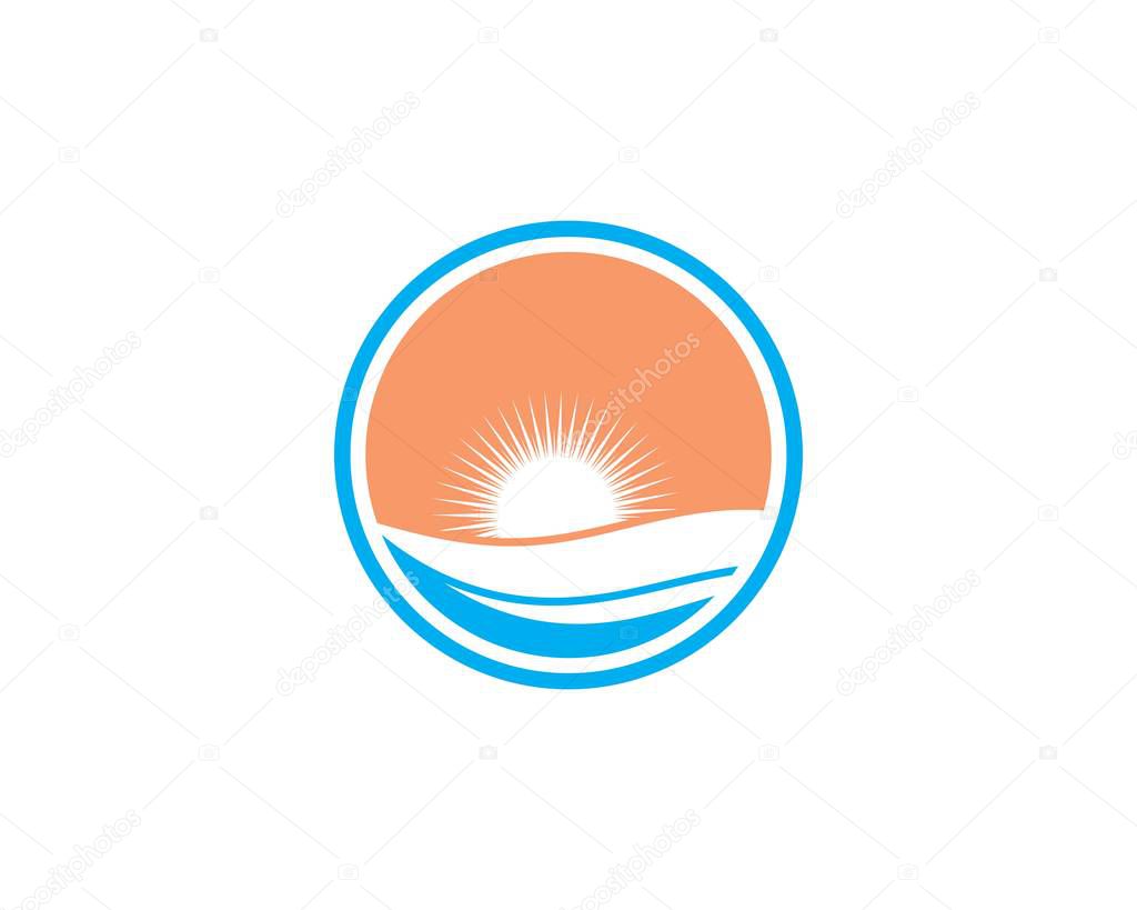Sun ilustration logo vector icon
