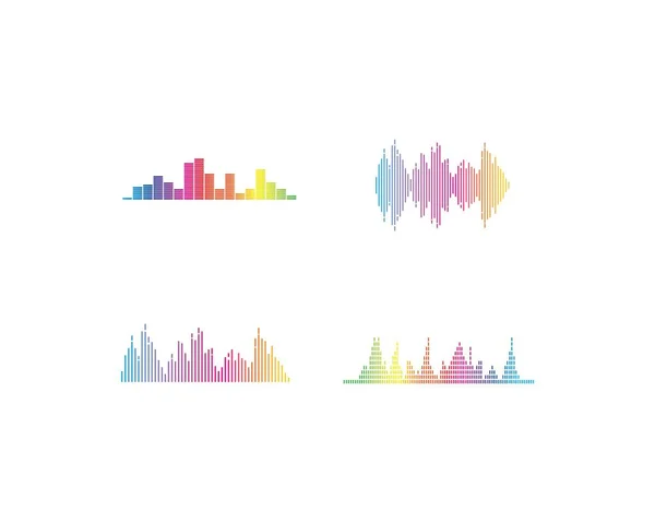 Icône vectorielle logo ilustration onde sonore — Image vectorielle