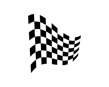 automotif illüstrasyon vecto yarış bayrağı simgesi