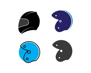 kask vektör simgesi logo illüstrasyon 