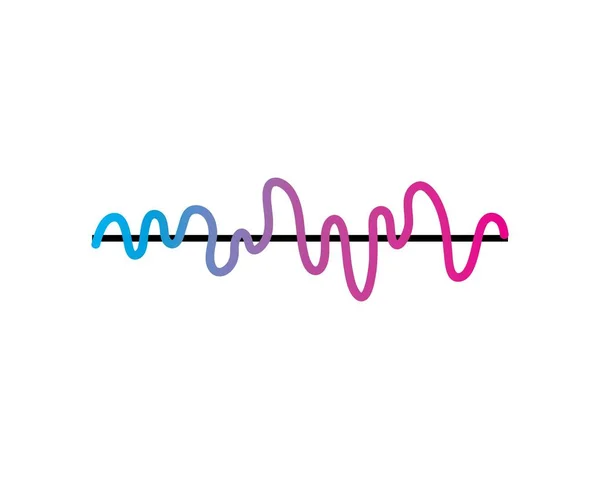 Icono de vector de logotipo de ilustración de onda de sonido — Vector de stock