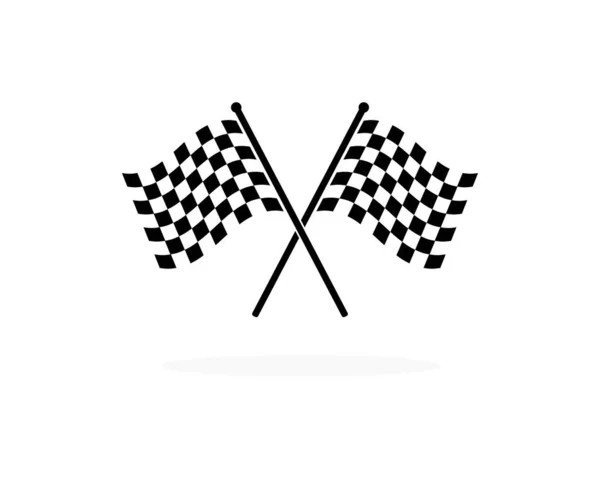 Ícone bandeira de corrida de vecto ilustração automotif — Vetor de Stock