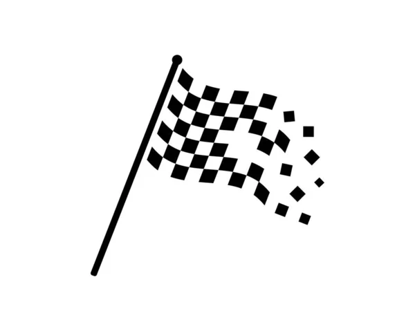Icono de la bandera de carreras de vecto ilustración automotif — Archivo Imágenes Vectoriales