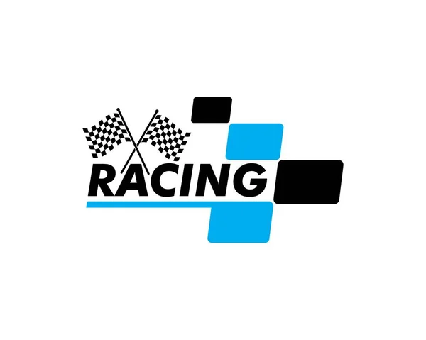 Racing flag icon of automotif illustration vecto — Stock Vector