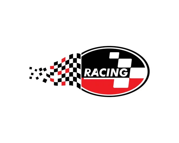 Icono de la bandera de carreras de vecto ilustración automotif — Vector de stock