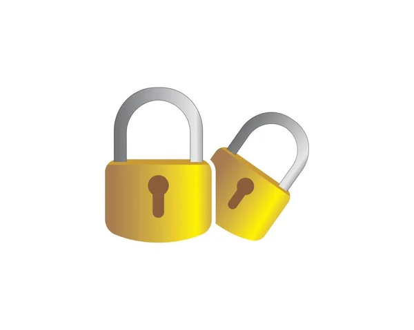 Lock-Symbol Logo-Vektorvorlage — Stockvektor