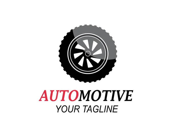 Pneumatico, ruote di icona automobilistica logo vectortemplate — Vettoriale Stock