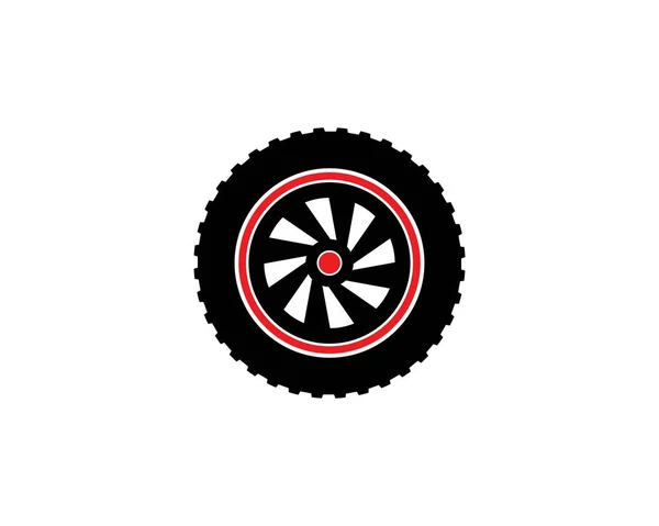 Llanta, ruedas de automoción icono logotipo vectortemplate — Archivo Imágenes Vectoriales