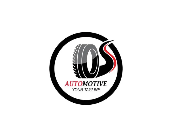 Reifen, Räder der Automobil-Ikone Logo Vectortemplate — Stockvektor