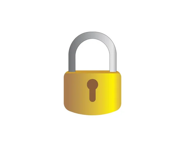 Lock icon logo vector template — Stock Vector