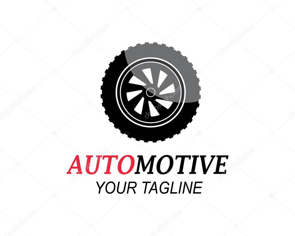 tire,wheels of automotive icon logo vectortemplate