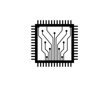 devre kartı hattı işlemci,ic,gpu,ram konsept tasarım illustratio