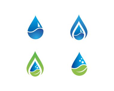 su damlası logo şablonu vektör çizimi 