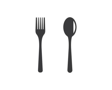 çatal, kaşık logo vektör illüstrasyon