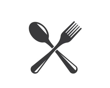 çatal, kaşık logo vektör illüstrasyon