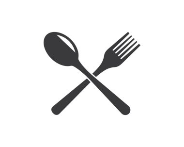 çatal, kaşık logo vektör illüstrasyon