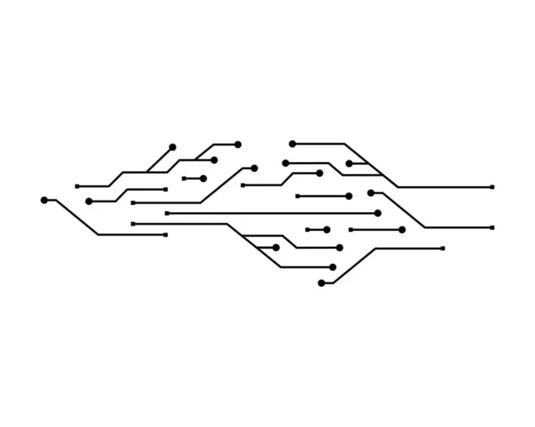 Design de linha de placa de circuito ilustração — Vetor de Stock
