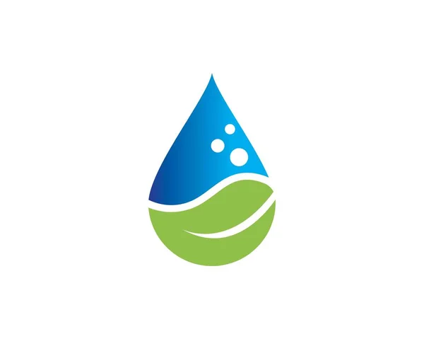 Gota de água logotipo modelo vetor ilustração — Vetor de Stock