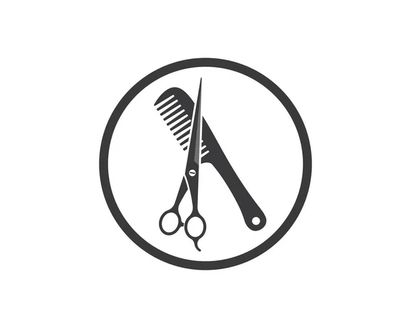 Tijera icono logotipo vector ilustración — Archivo Imágenes Vectoriales