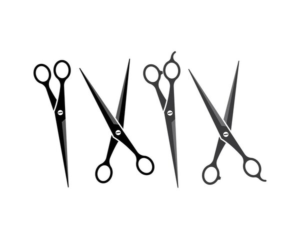 scissor icon logo vector illustration