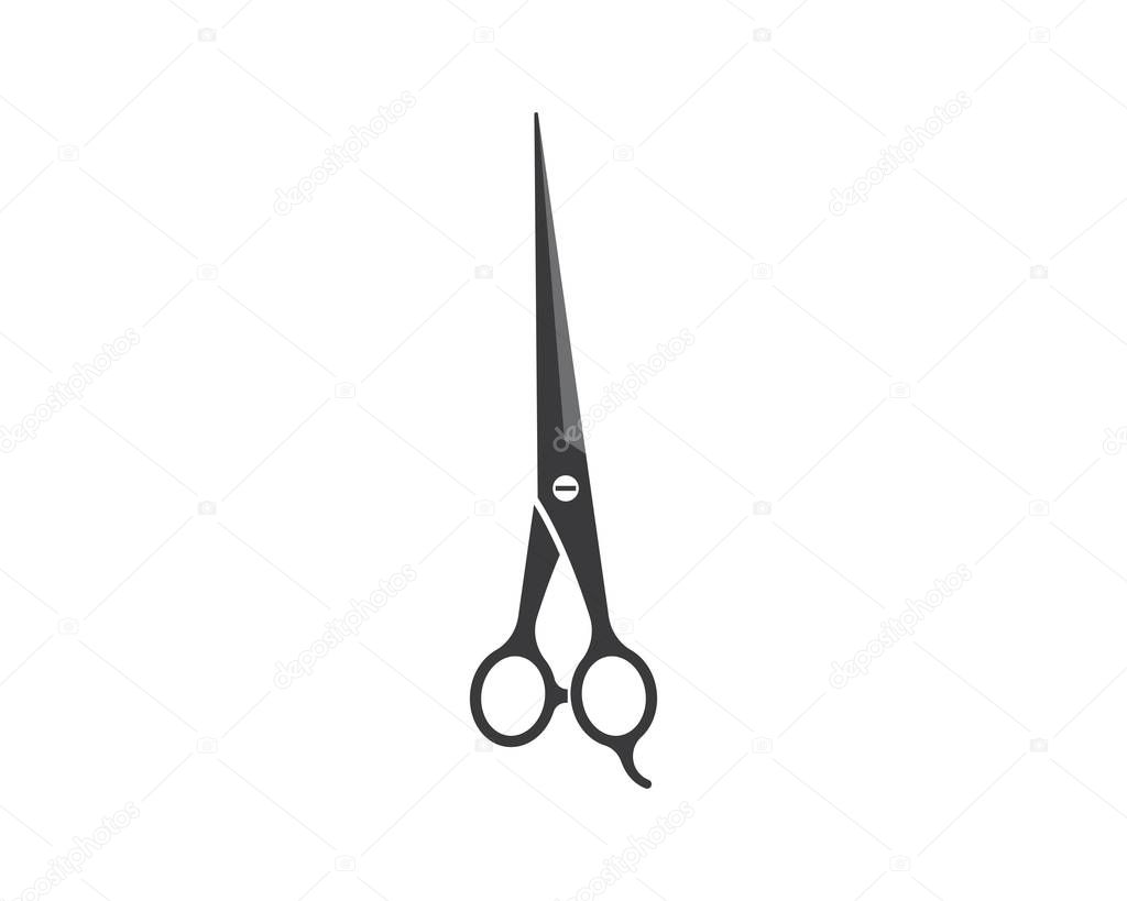 Scissor icon logo vector illustration template