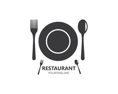 çatal, kaşık logo vektör illüstrasyon