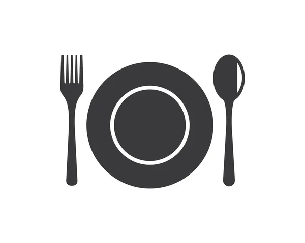 Forchetta, cucchiaio logo vettoriale illustrazione — Vettoriale Stock