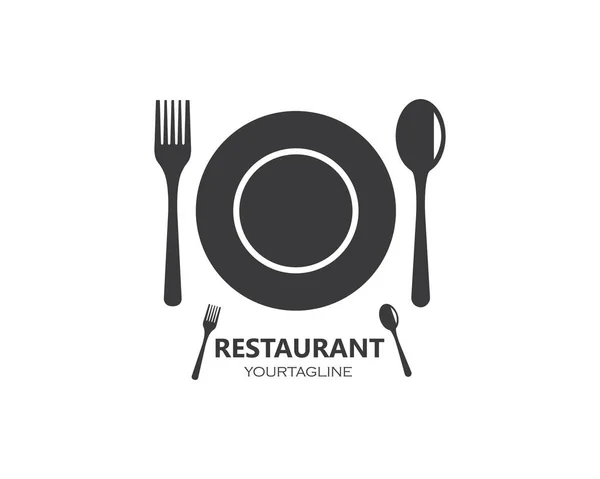 Fourchette, illustration vectorielle de logo de cuillère — Image vectorielle