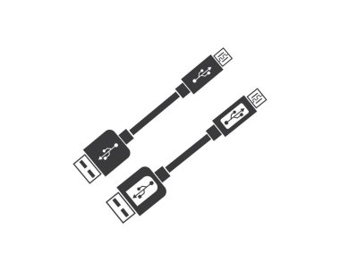 usb simge vektör illüstrasyonu